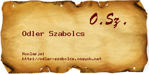 Odler Szabolcs névjegykártya