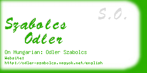 szabolcs odler business card